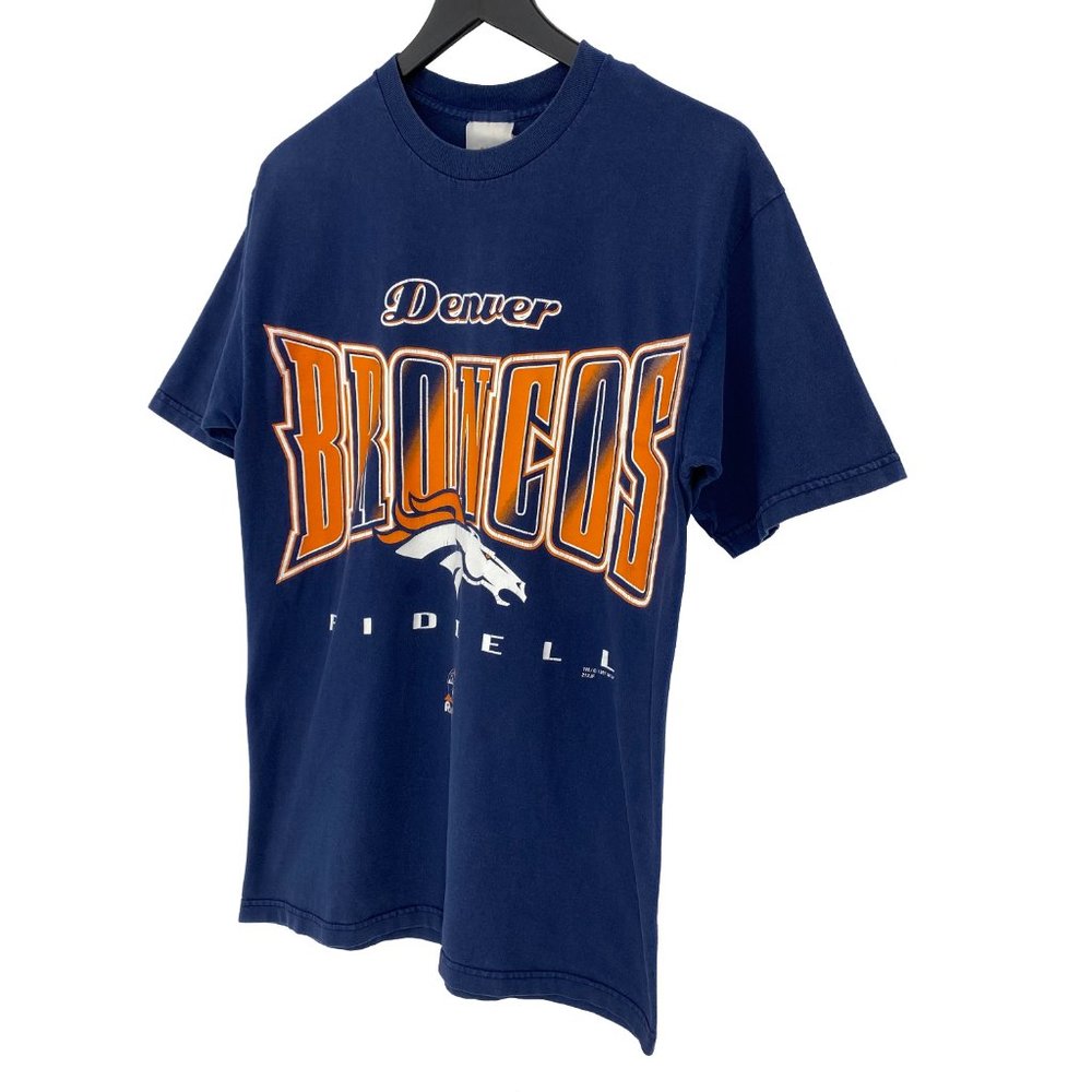 Vintage RIDDELL 1997 DENVER BRONCOS Blue Short Sleeves T-Shirt Size M - Picture 3 of 16